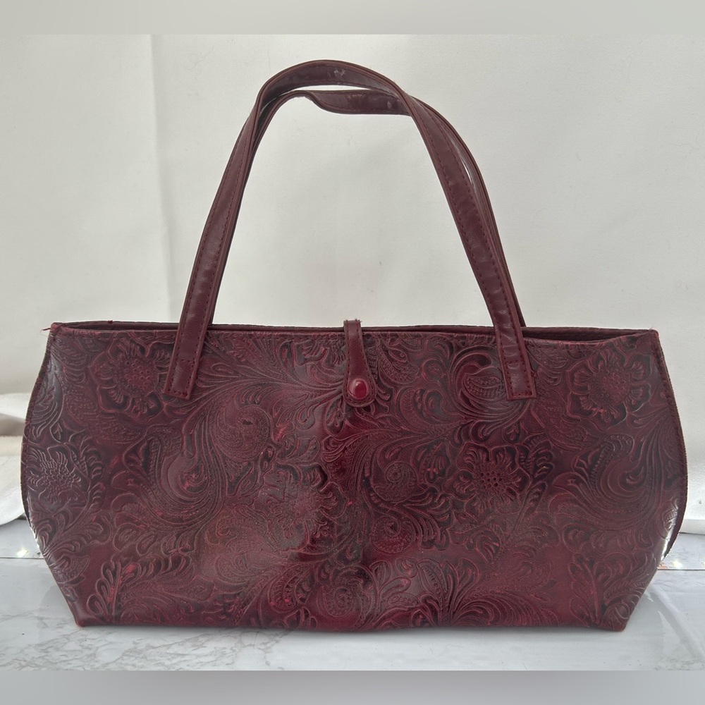 VTG 90S VICTORIA’S SECRET Burgundy Faux Leather Shoulder Purse